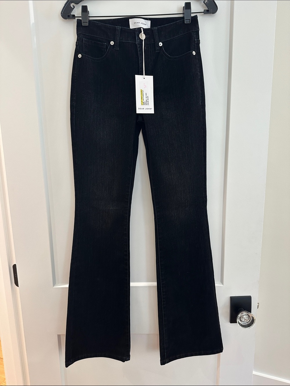 Dear John Black Flare Jeans - High-Rise Wide Leg size 25